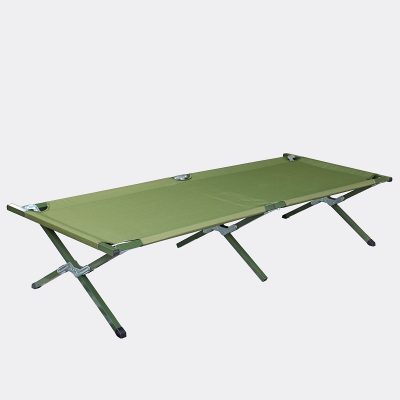 皓轩腾达军绿外野营折叠床